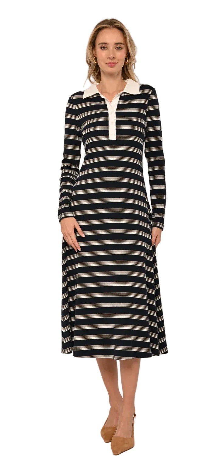 Faye Knit Dress (Multi Stripe)