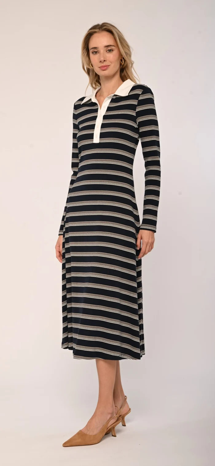 Faye Knit Dress (Multi Stripe)