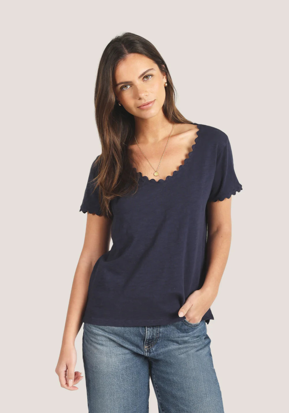 Ric-Rac Tee (Indigo/Navy)