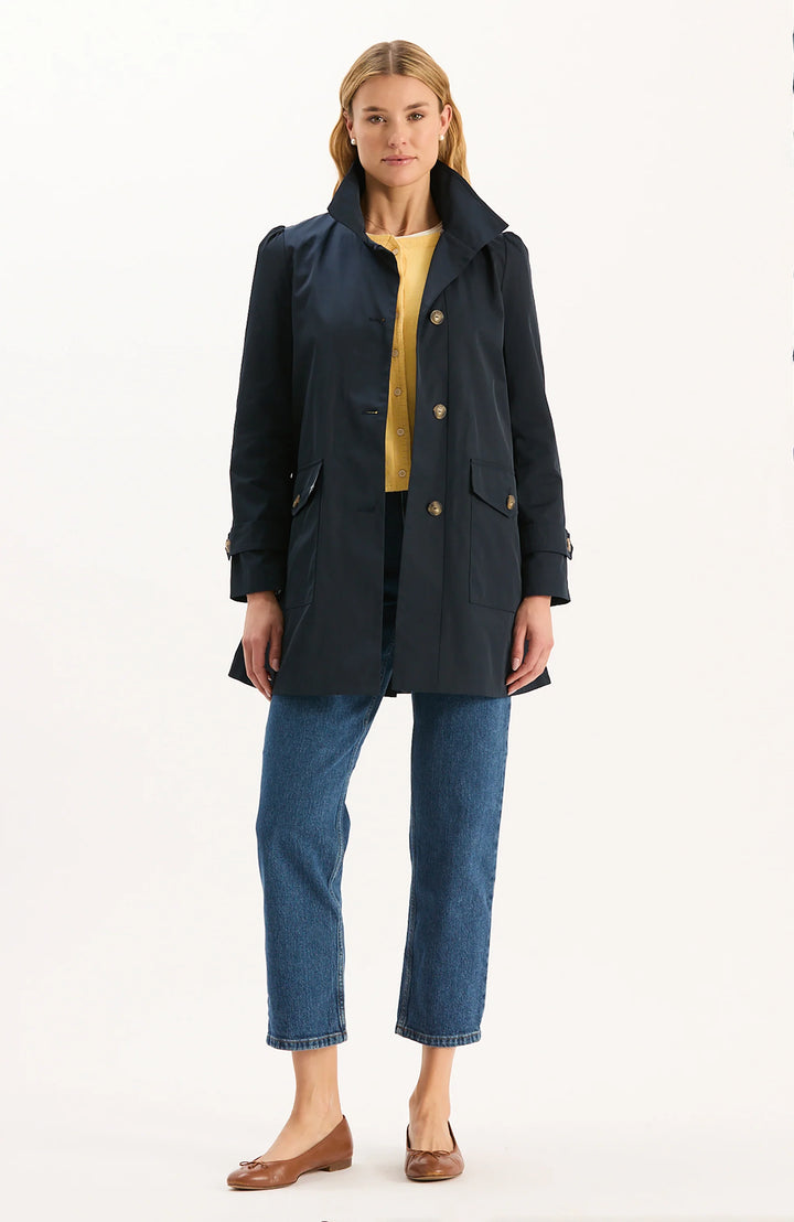 Sutton Trench Coat (Mid Navy)