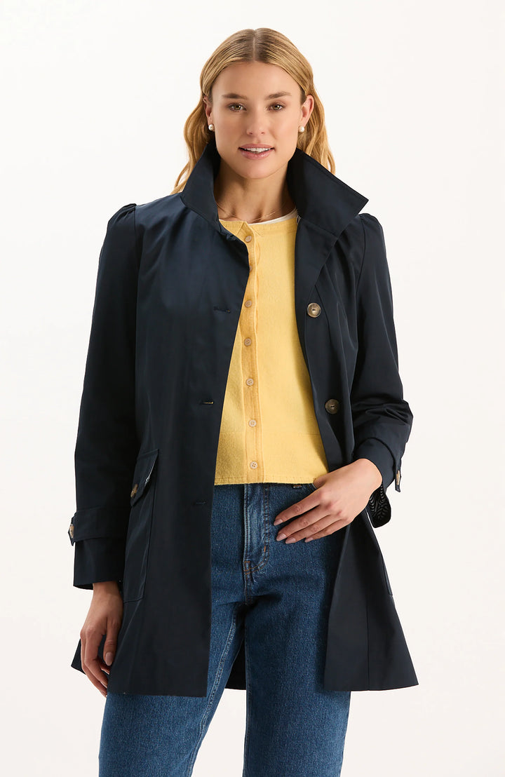 Sutton Trench Coat (Mid Navy)