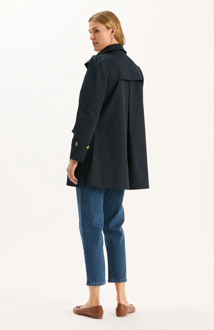 Sutton Trench Coat (Mid Navy)