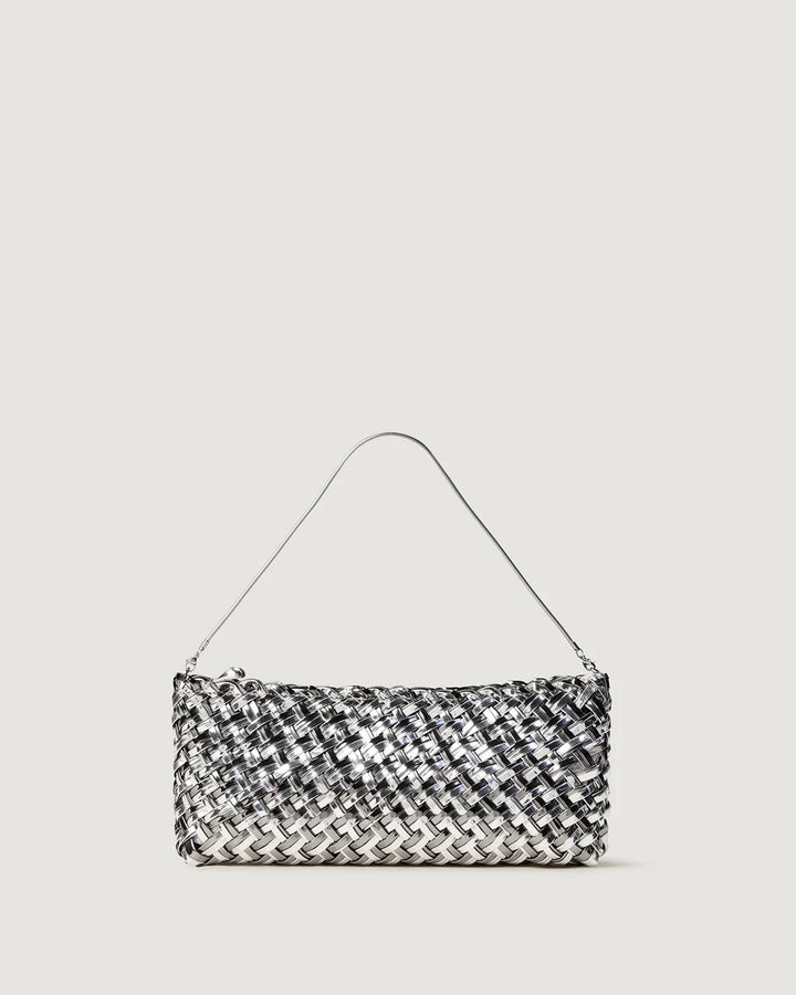 Gala Clutch Double Weave Metallic (Pewter)