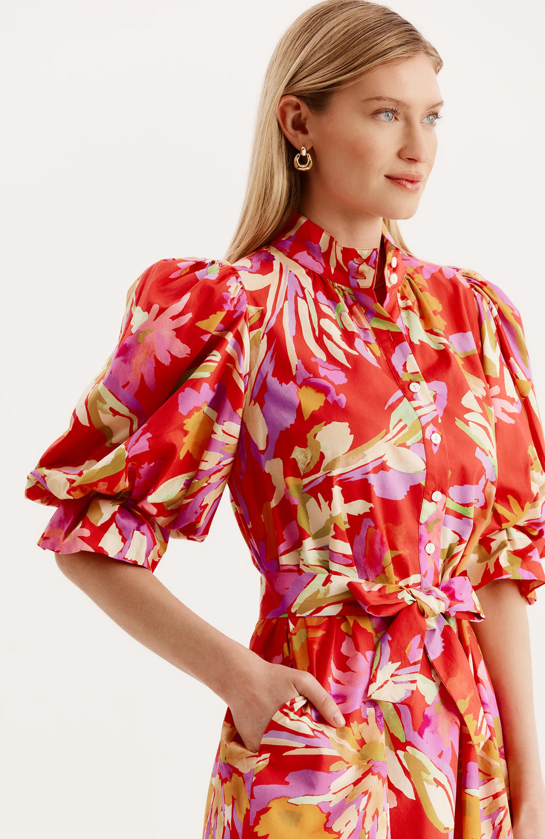 Lydia Dress (Tiger Lily Floral)