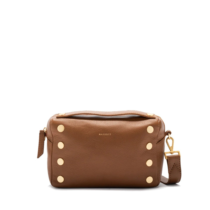 Evan Crossbody Small (Mahogany Pebble/Brushed Gold)