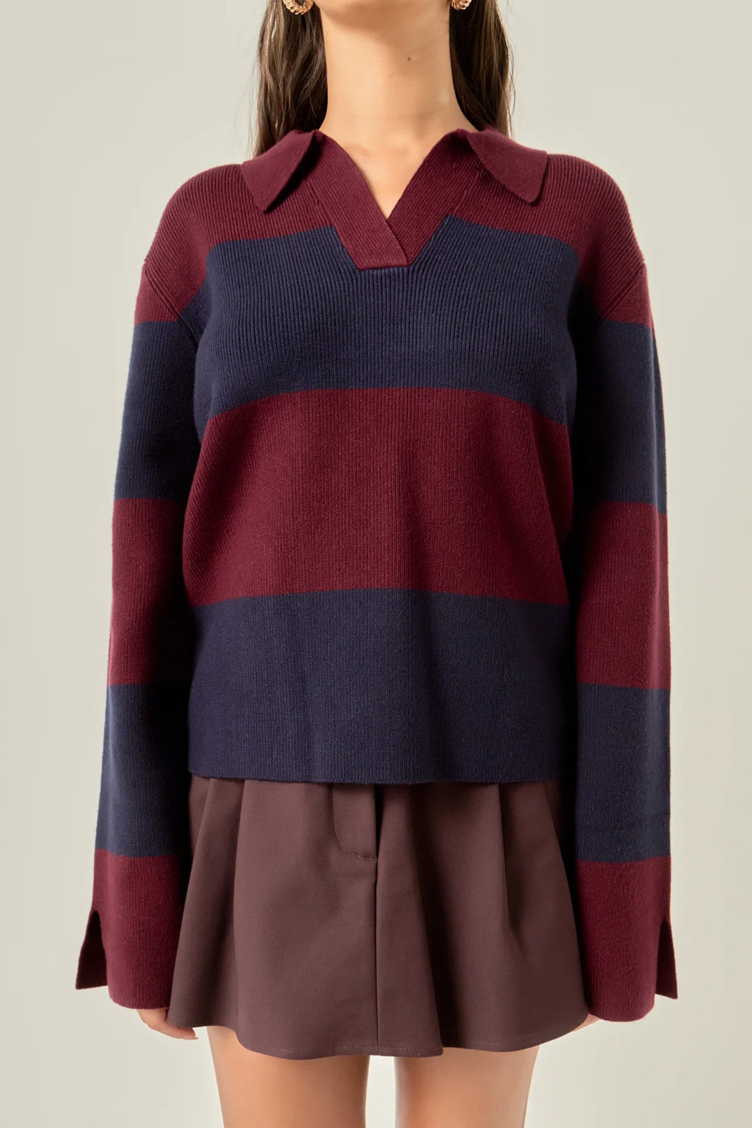 Top (Burgundy/Blue)