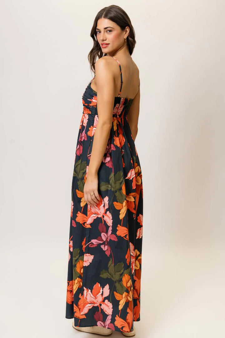 Ottie Jumpsuit (Navy Multi Sketched Iris)