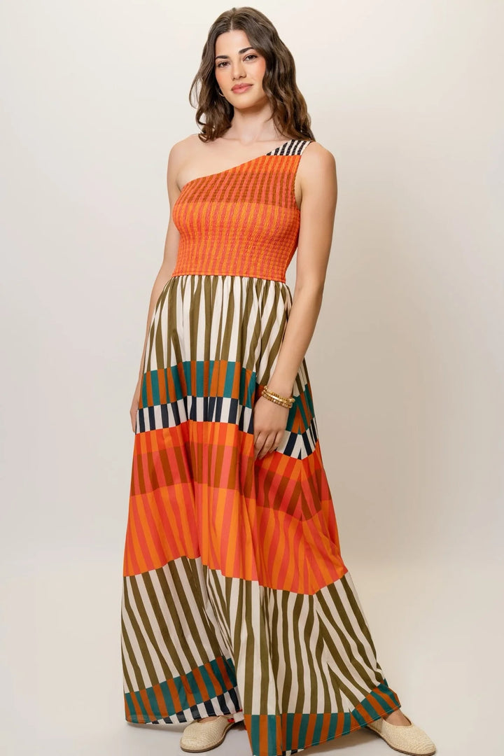 Destin Dress (Multi Varigated Stripe)