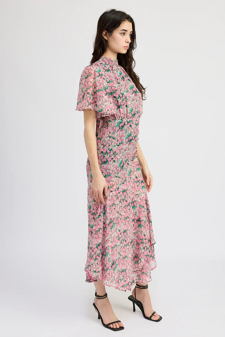 Lyra Maxi Dress (Emerald Rose)