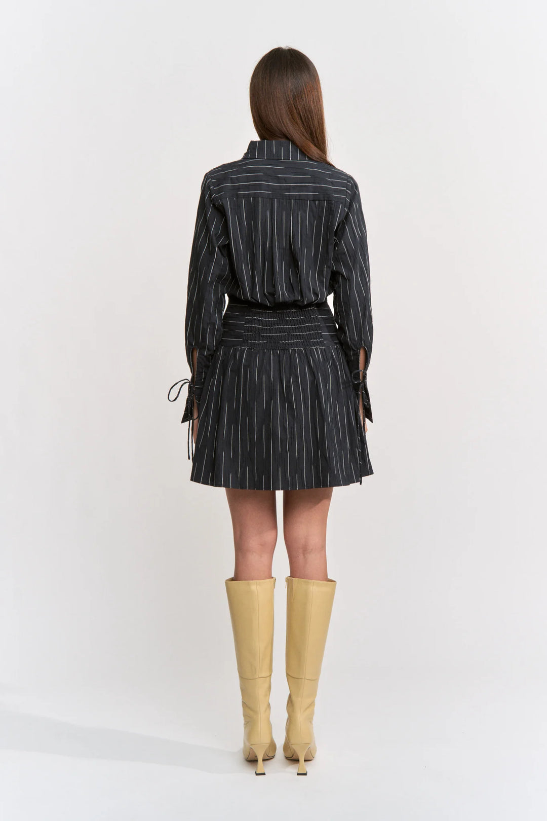Tricia Mini Shirt Dress (Black Ivory)