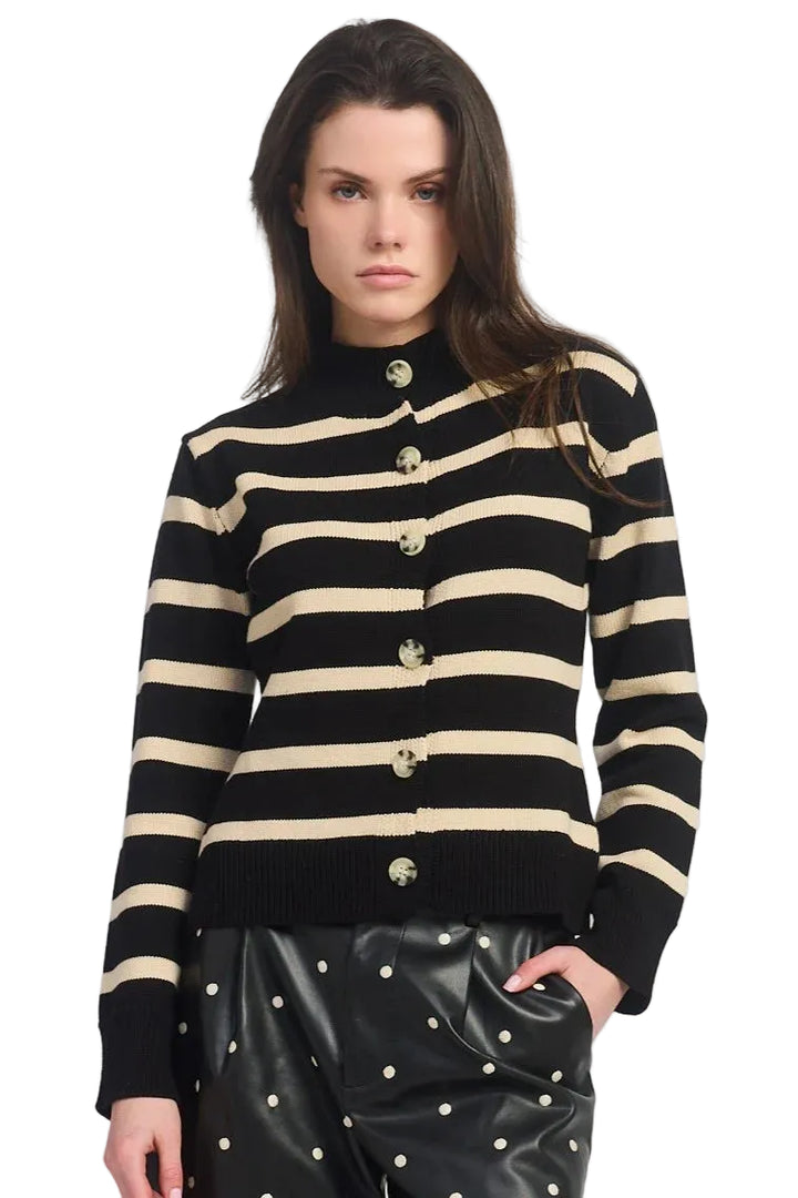 Kaplan Cardigan (Black/Ivory)