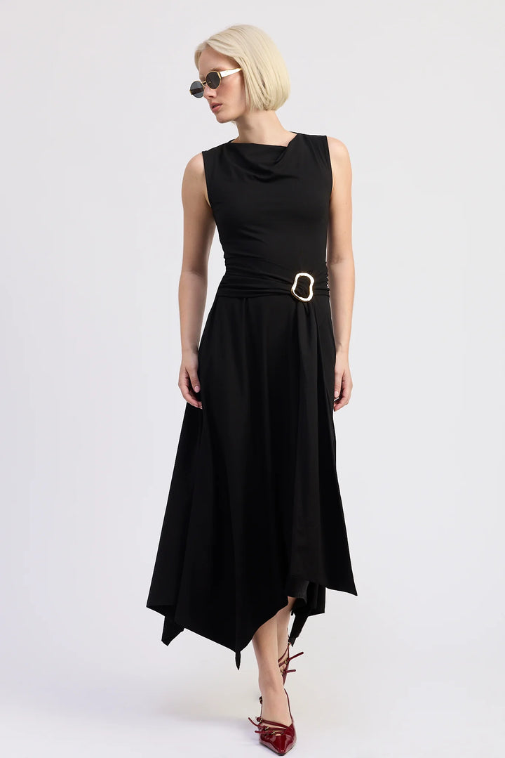 Piper Knit Midi Dress (Black)
