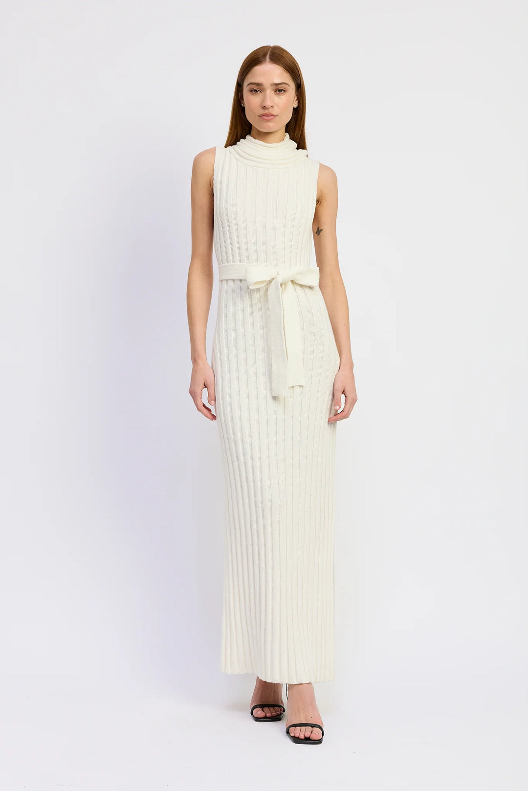 Stenson Maxi Sweater Dress (White)