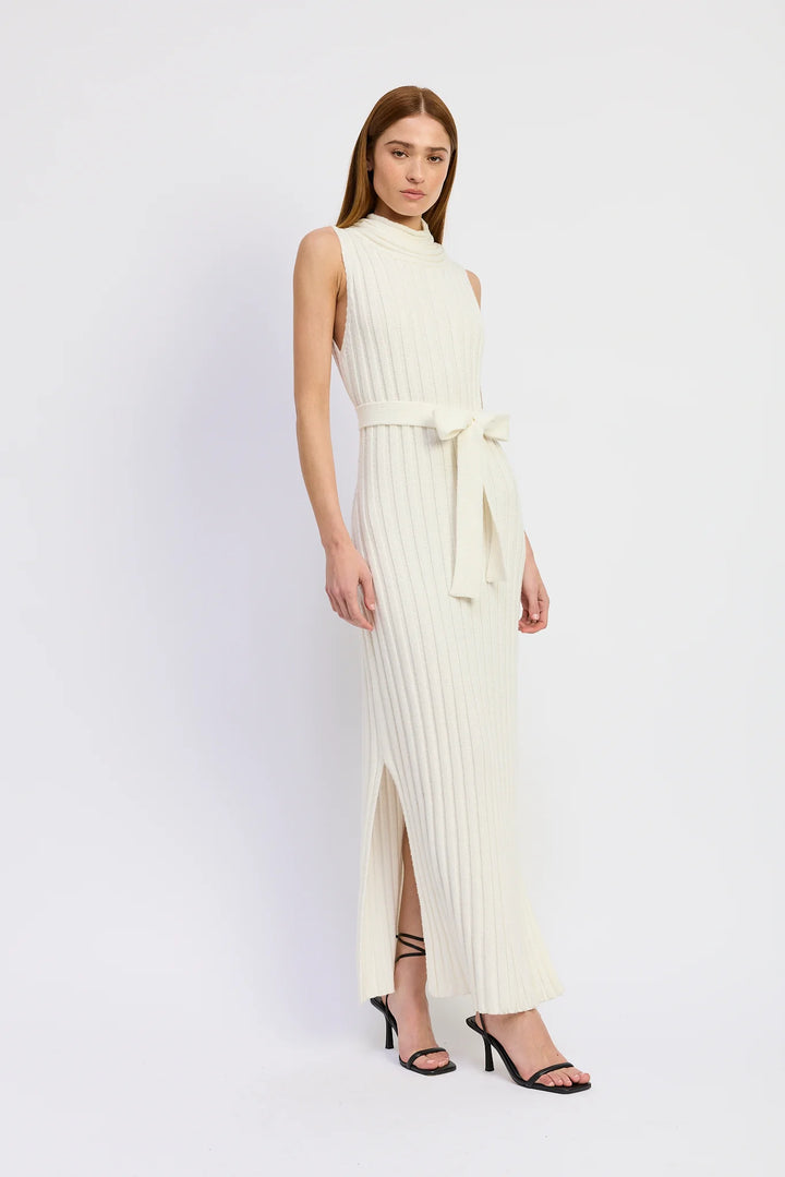 Stenson Maxi Sweater Dress (White)