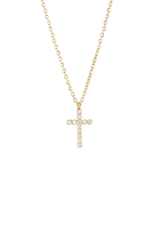 Pave Cross Necklace