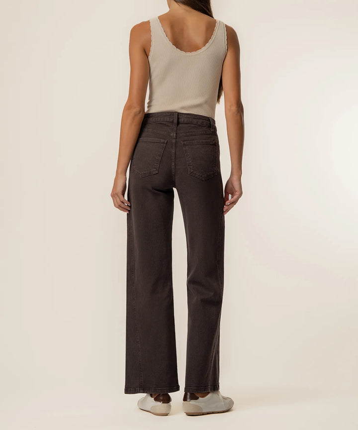 Meg High Rise Wide Leg Wide Hem (Chocolate)