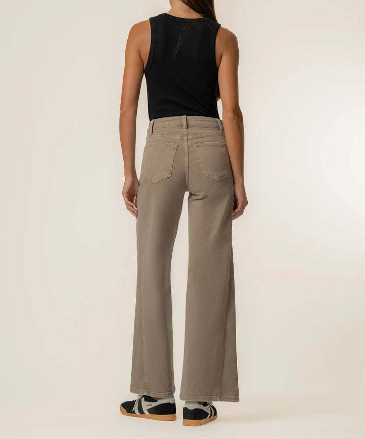 Meg High Rise Wide Leg Side Panel (Milk Tea)