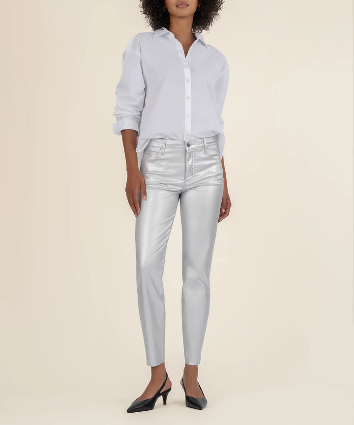 Charlize High Rise Raw Hem (Silver)