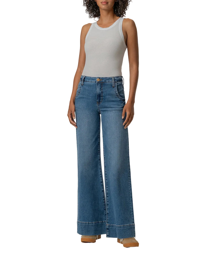 Maya High Rise Wide Leg Scoop Pockets (Journey)