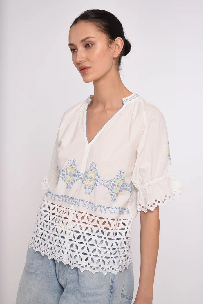 Poet Top (Lydian Embroidery)