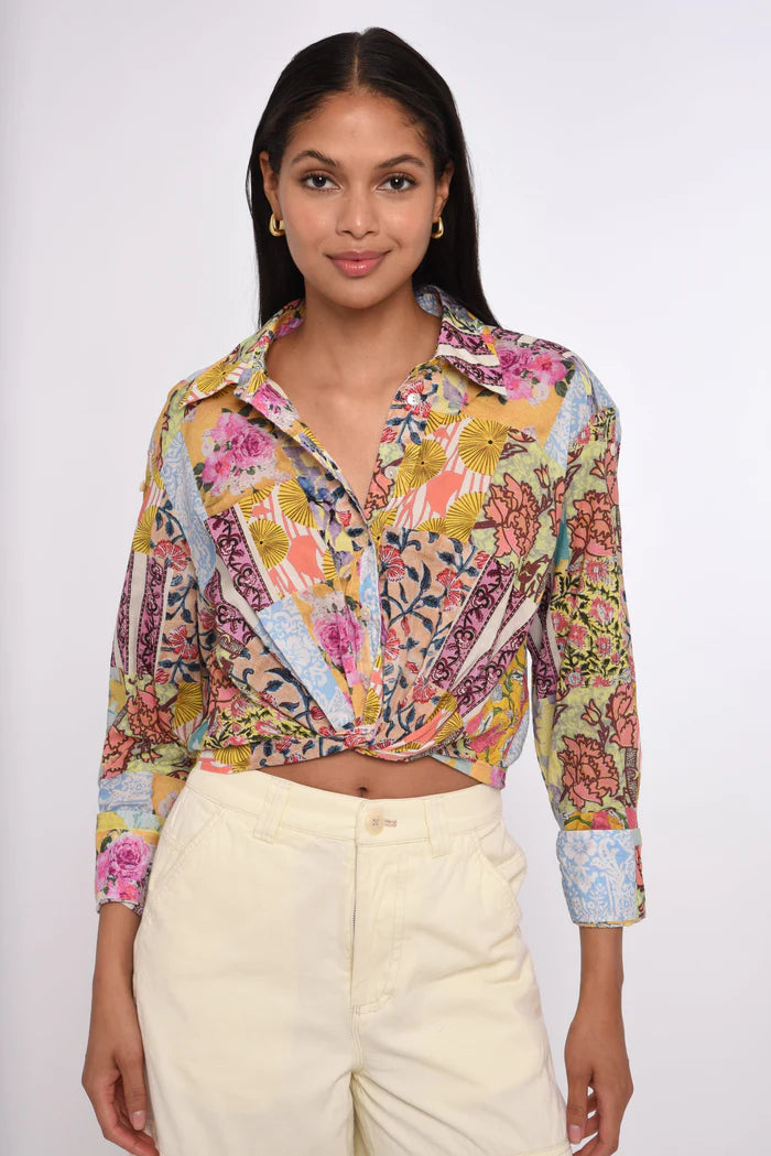 Amber Top (Petunia Patchwork Print)
