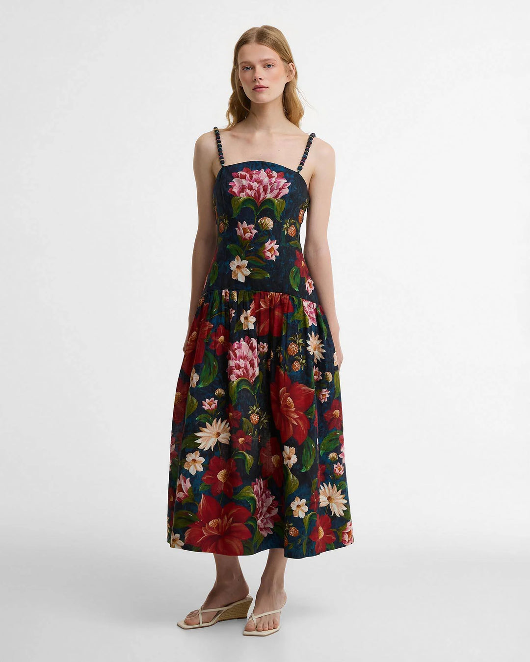 Wild Flower Dress (Navy)