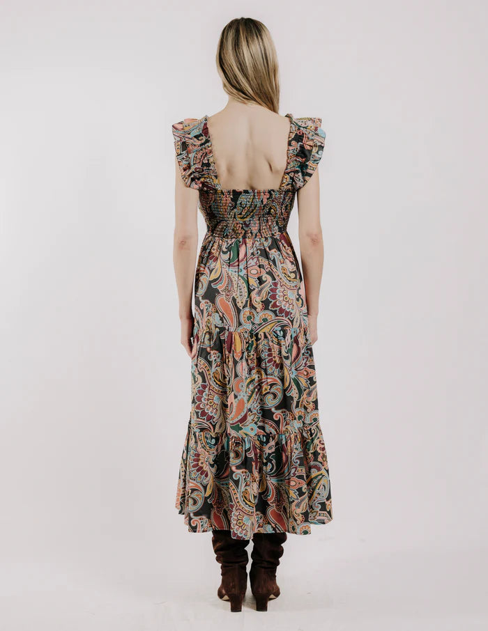 Lindsey Long Dress (Paisley Fanfare Liberty Print)