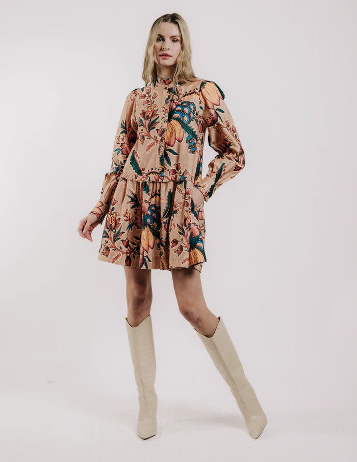 Rubith Mini Dress (Aster Harvest Print)