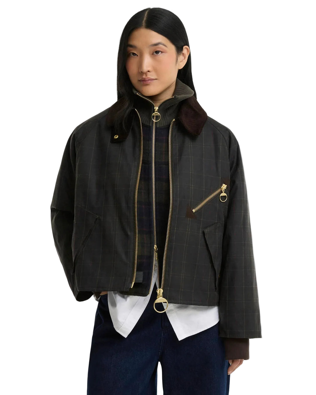 Arlene Checked Wax Jacket (Classic/Shadow Classic)