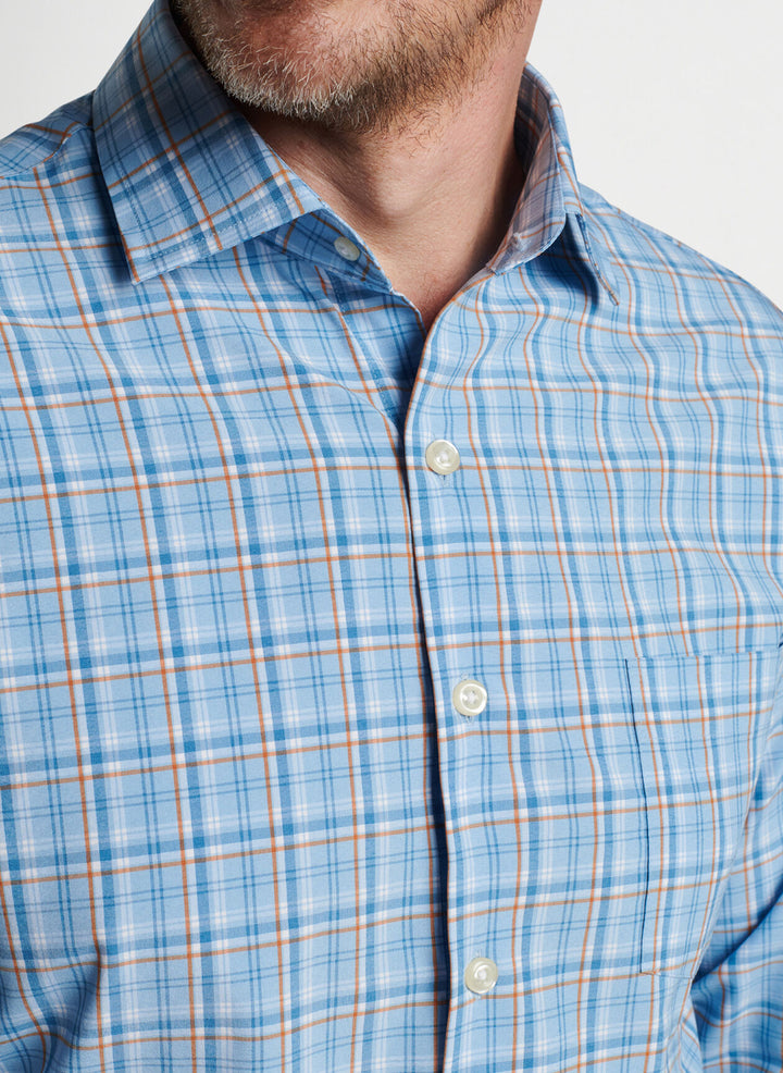 Vick Performance Poplin Sport Shirt (Cottage Blue)
