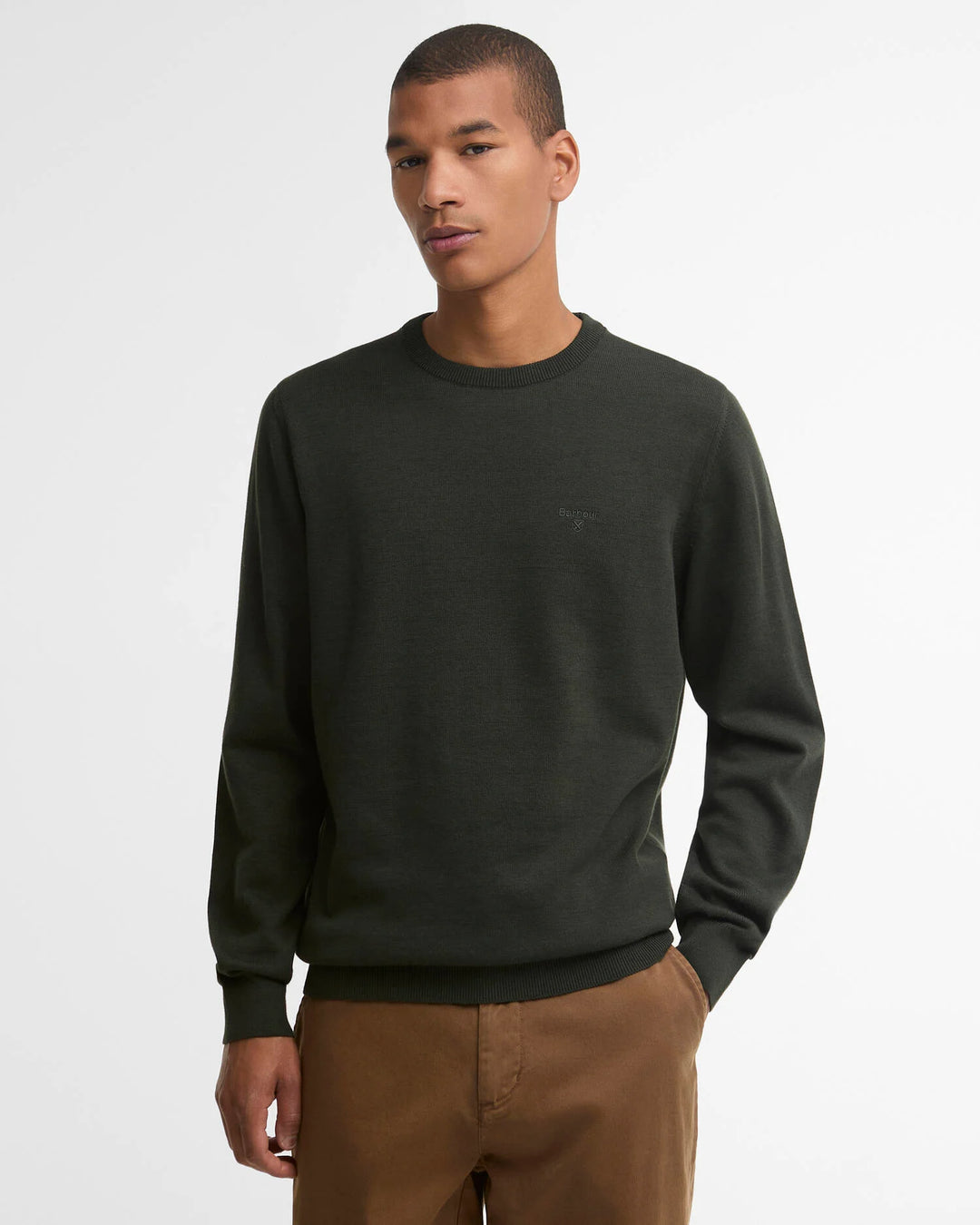Pima Cotton Crew Neck Sweater (Sage)