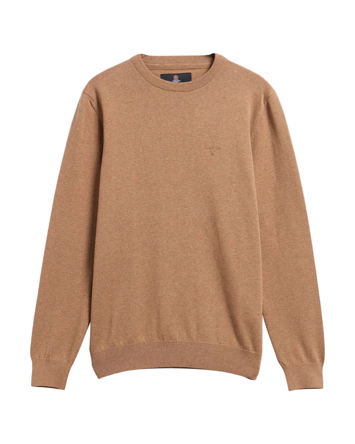 Pima Cotton Crew Neck Sweater (Sandstone)