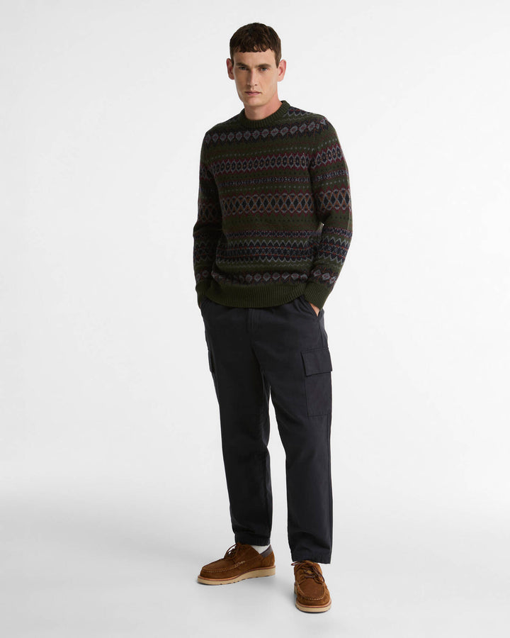 Case Fairisle Crew Neck Sweater (Sycamore)