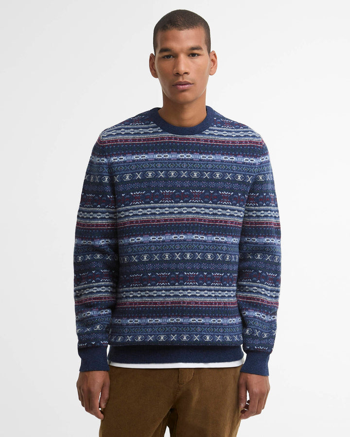 Dalehead Fairisle Crew Neck (Inky Blue)