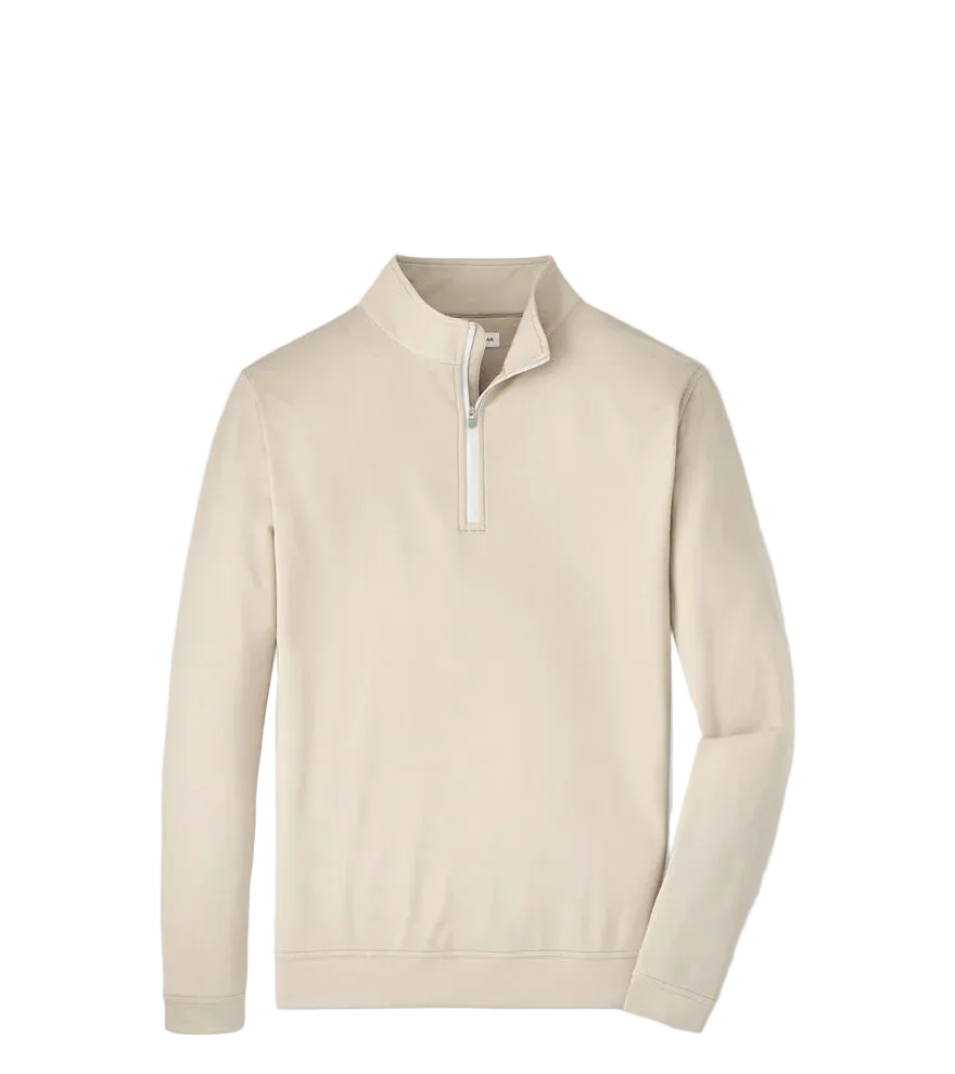 Perth Melange Performance Quarter Zip (Biscuit)