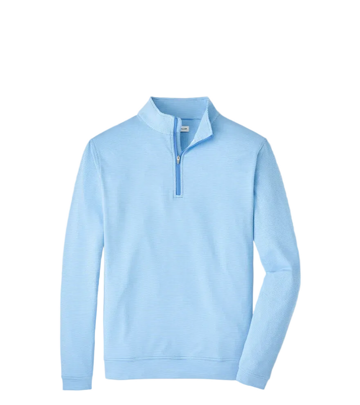 Perth Sugar Stripe Performance Quarter Zip (Bluebird)