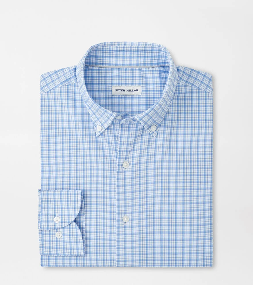 Calvin Crown Lite Cotton Stretch Sport Shirt (Cottage Blue)