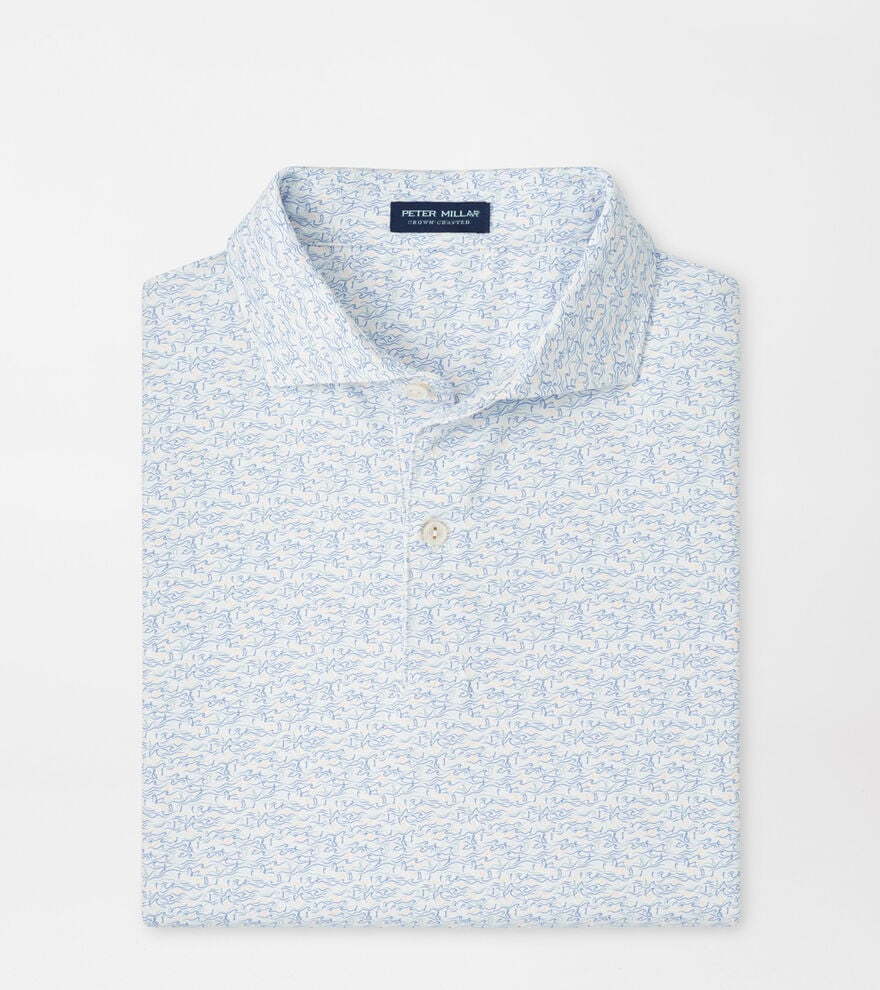 Melody Sea Performance Jersey Polo (White)