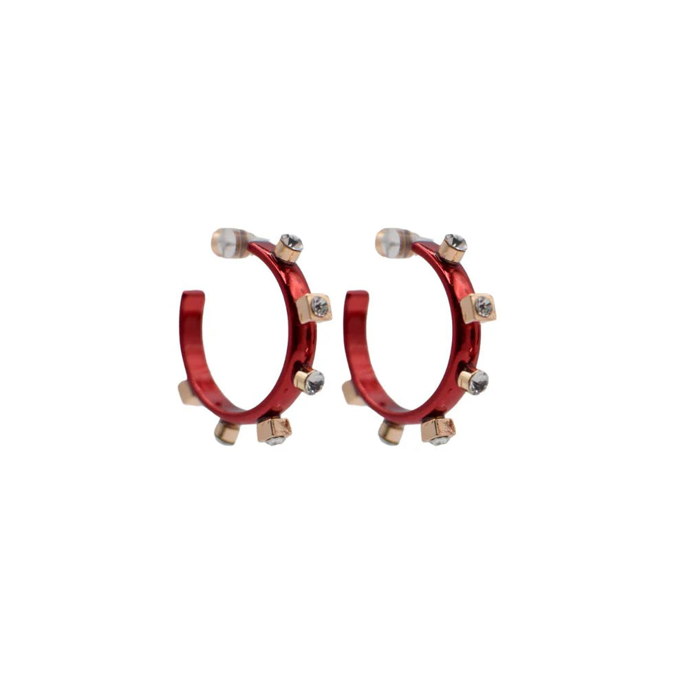 Metal Jewel Hoop (Red)
