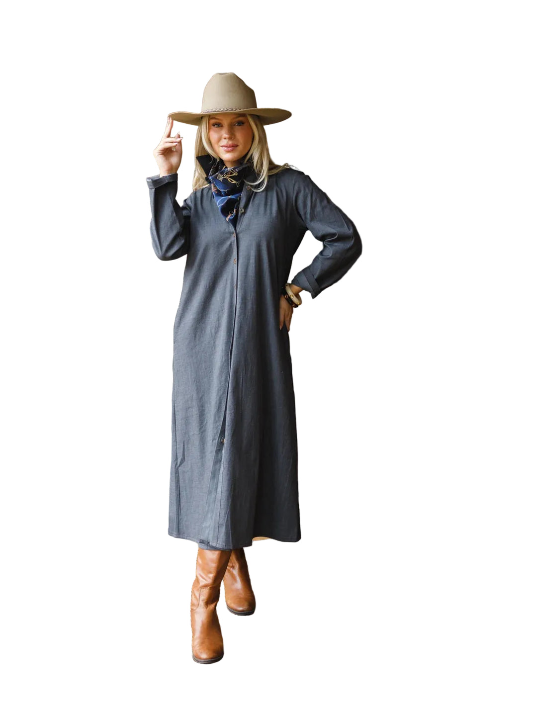 Adele Dress (Stretch Denim)
