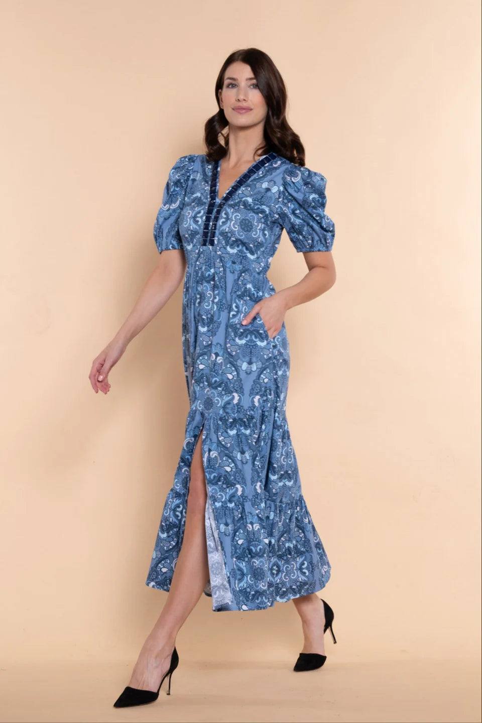 Margot Dress (Lapis Lace)