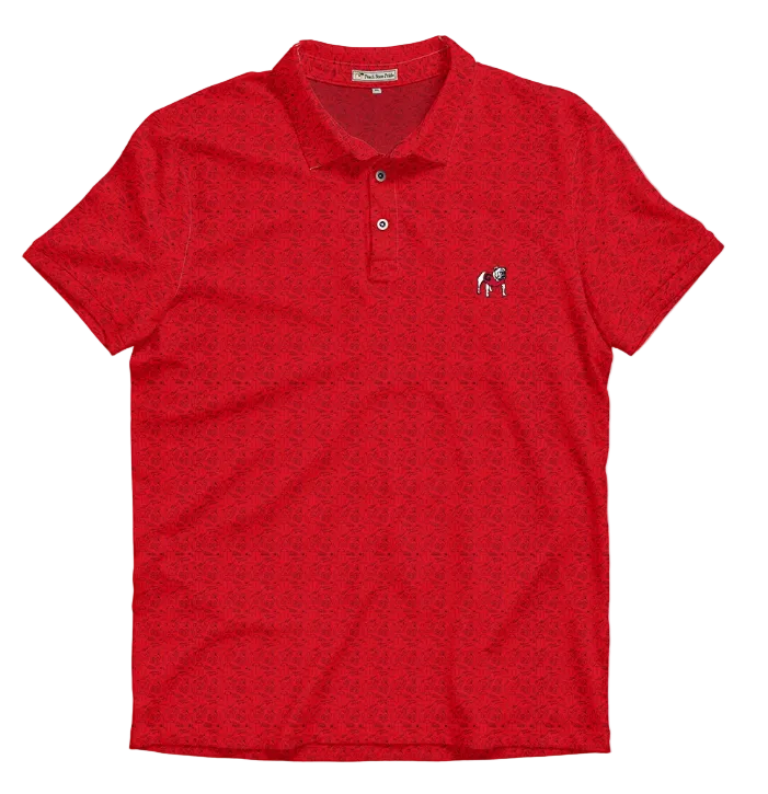 The Classic City (Standing Dawg UGA) Polo  (Red &amp; Black)
