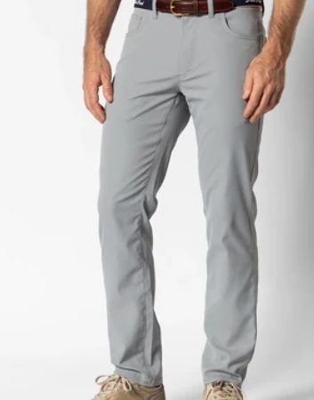Classic Fit Pinpoint Canvas 5-Pocket Pant  (Shadow Grey)