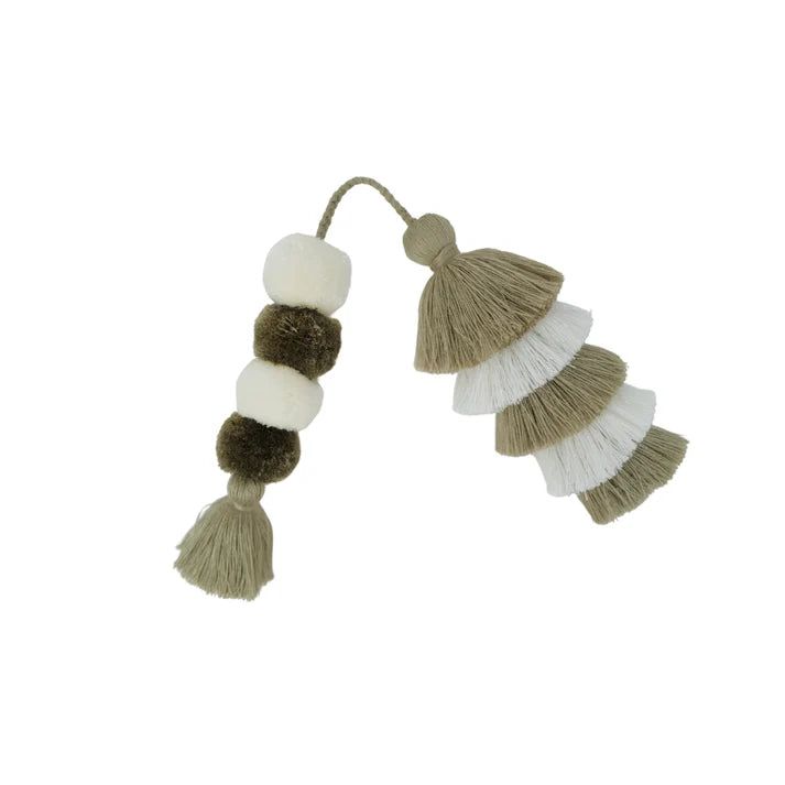 Flair Pom (Beige + White)
