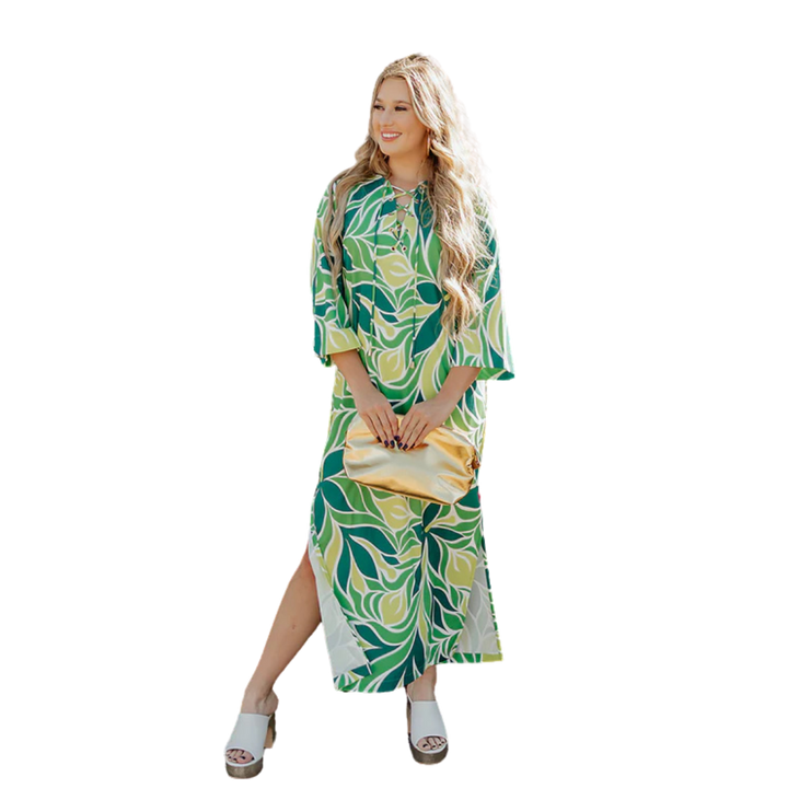 Trimmed Dress (Bold Vines)