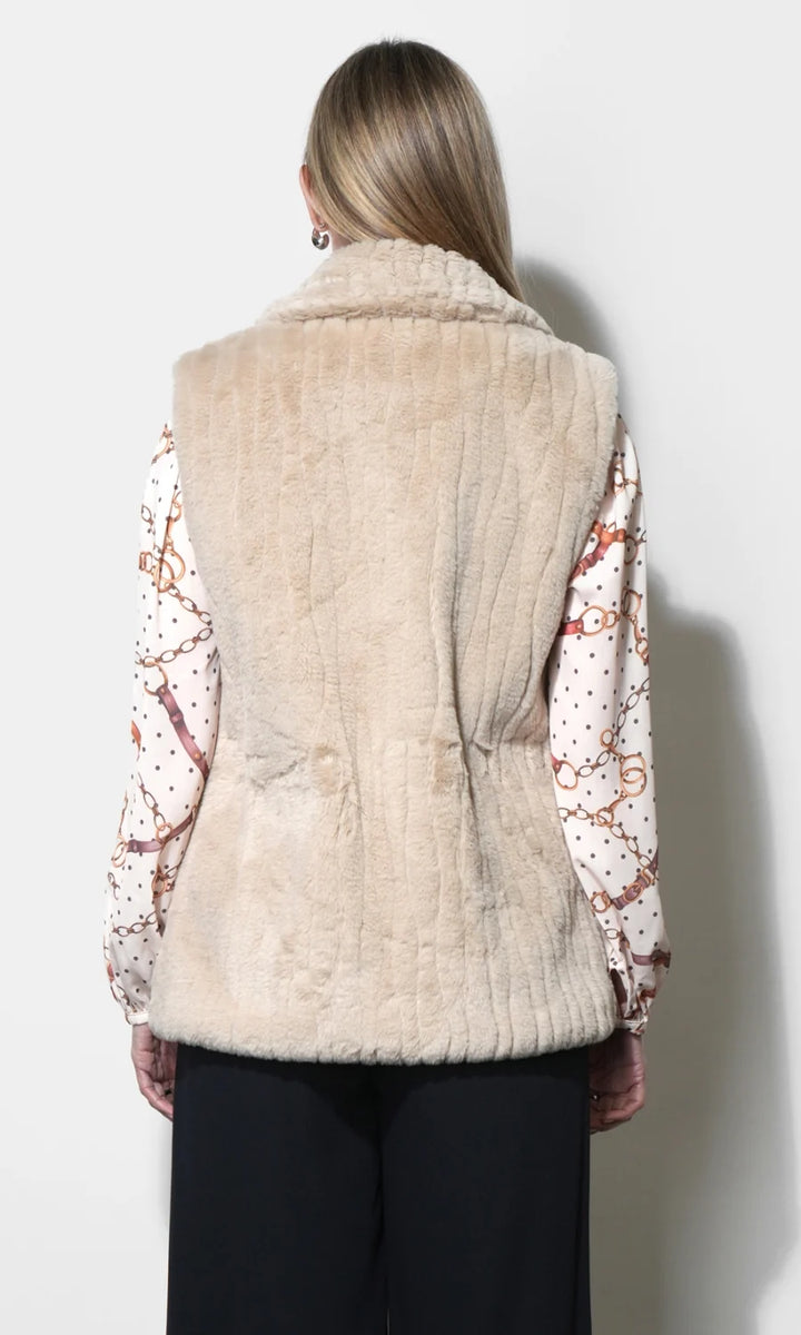 Cosette Faux Fur Vest (Oyster)