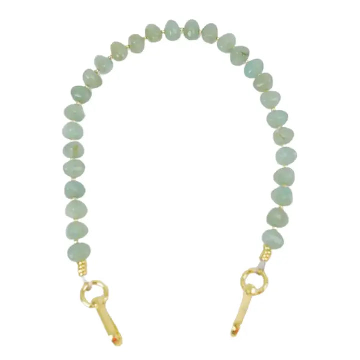 Clutch Strap (Pebble Gemstone in Jade Green)