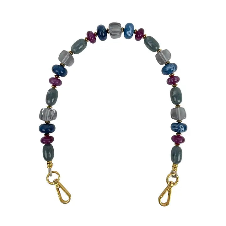 Clutch Strap (Blue Mosaic Beads)