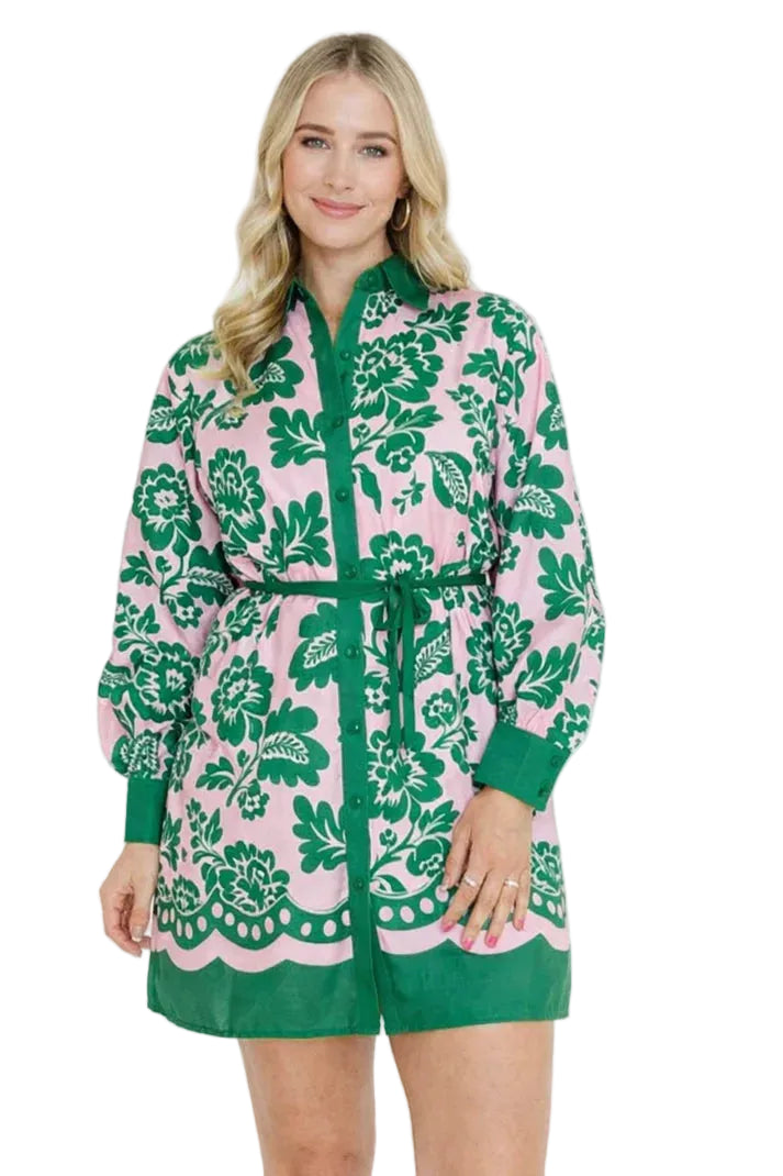 Shirtdress (Jade Petals)