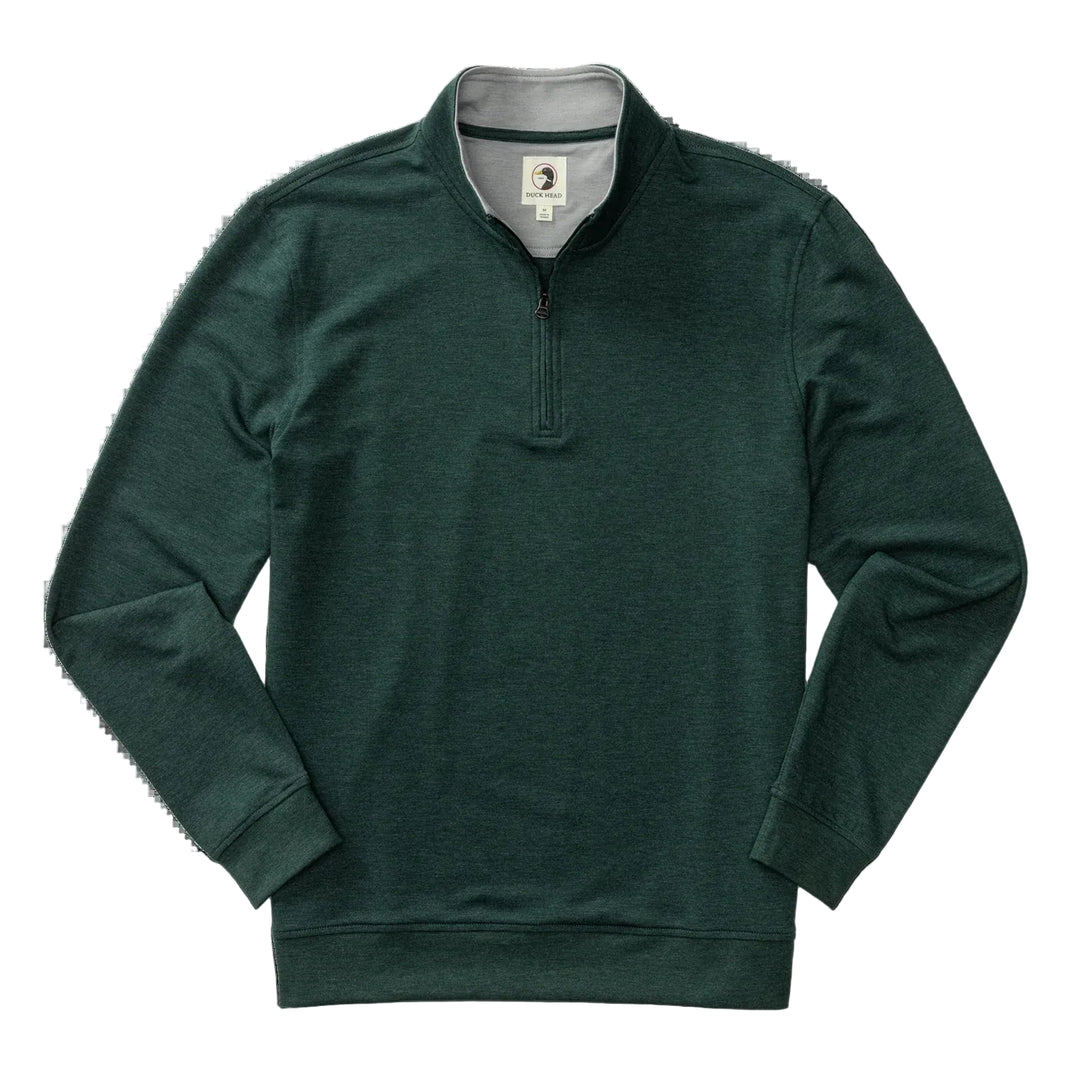 Long Drive Performance 1/4 Zip Pullover  (Midnight Teal Heather)
